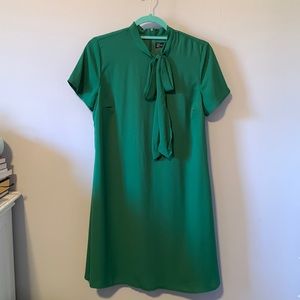Green shift dress